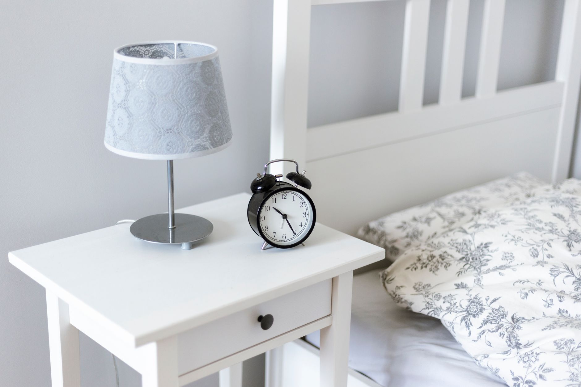 bedroom in scandinavian style
